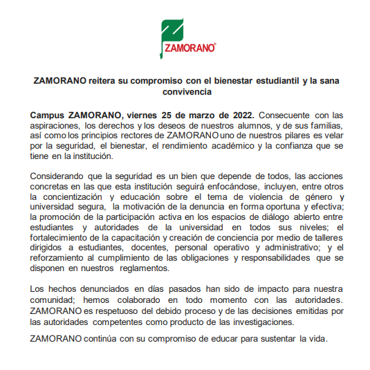 Zamorano se compromete con bienestar