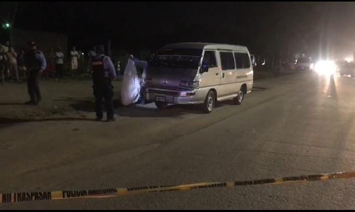 muertos en busito en La Lima