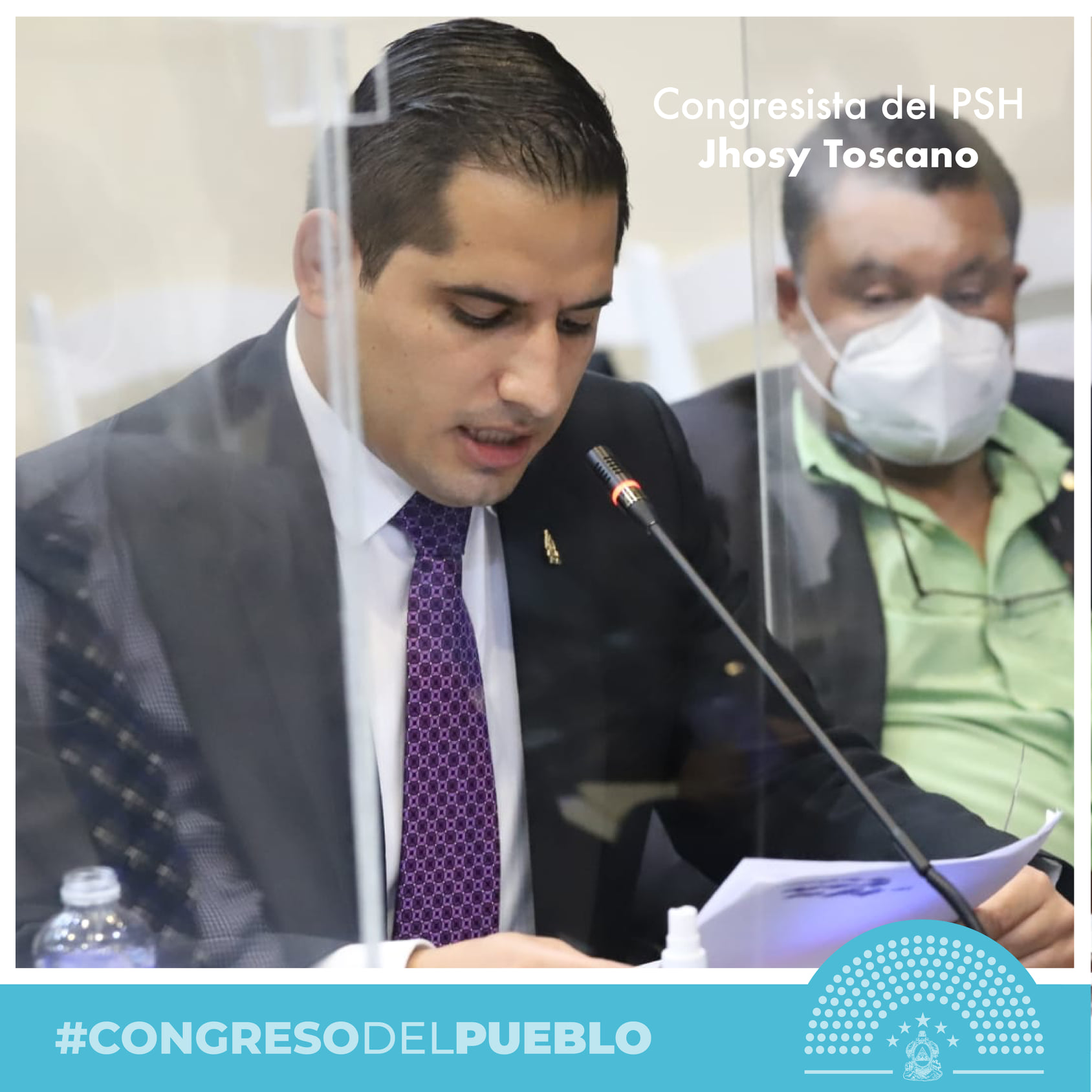 El diputado Jhosy Toscano presentó la moción para nombrar a los nuevos miembros de los entes electorales.