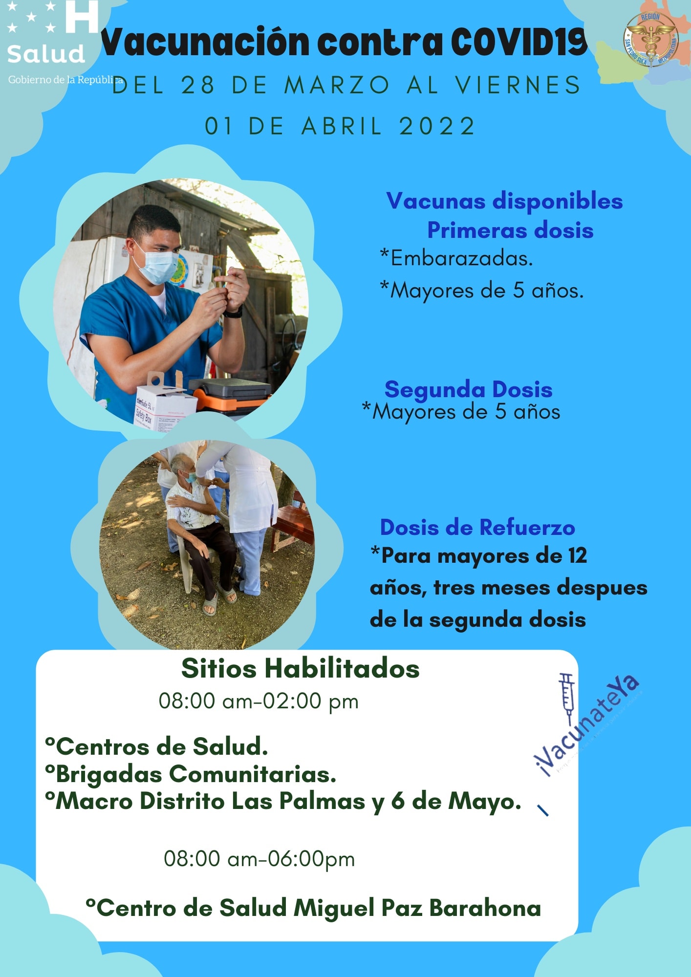 centros vacunación habilitado jueves