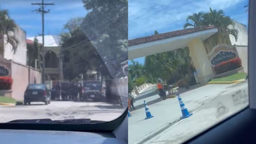 militares en La Ensenada en Tela