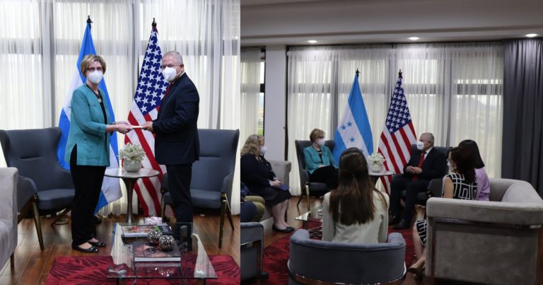 Canciller y embajadora de los Estados Unidos en Honduras