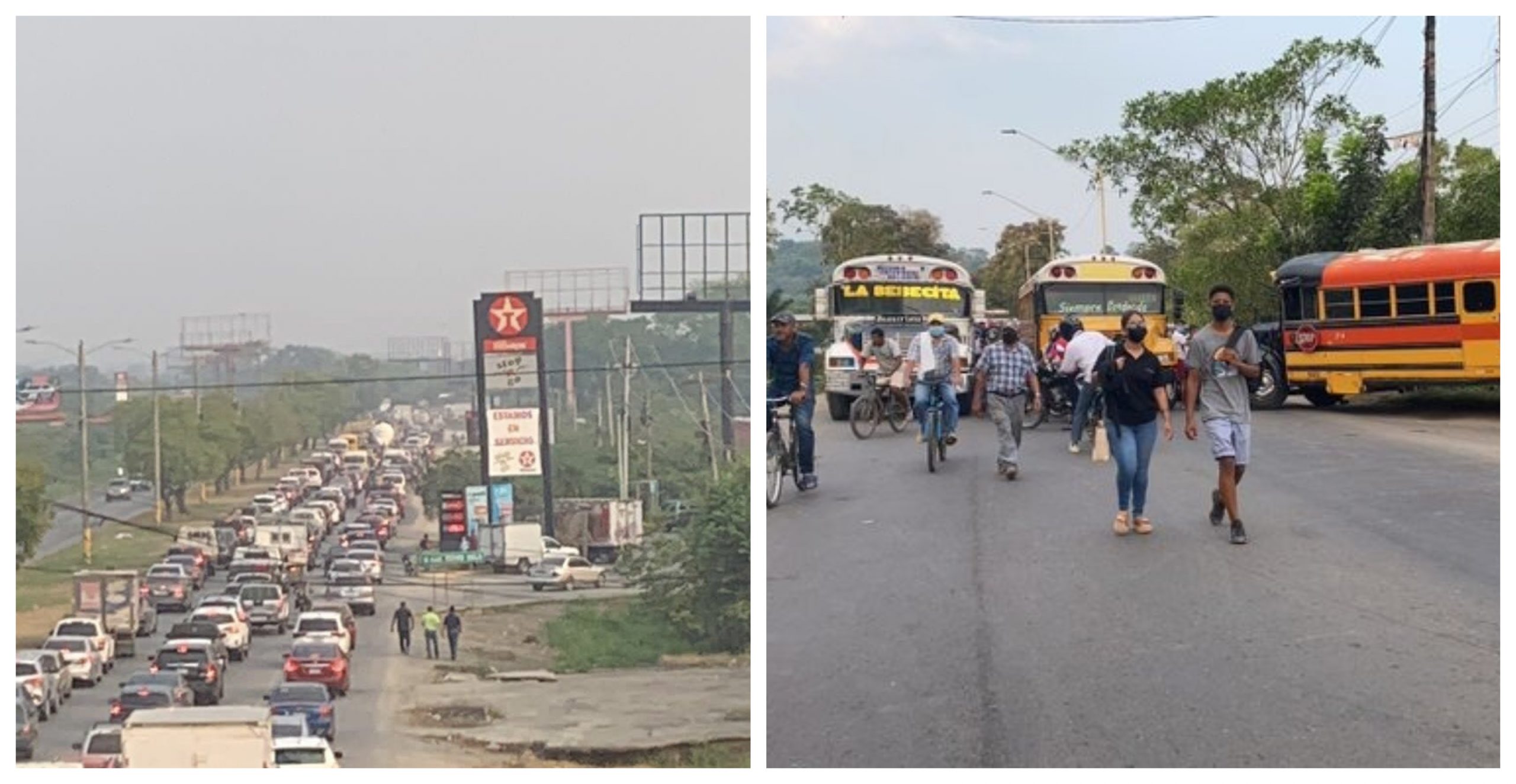 Honduras paro de transporte lugares