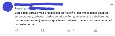 Comentario a través de Twitter sobre el rescate.