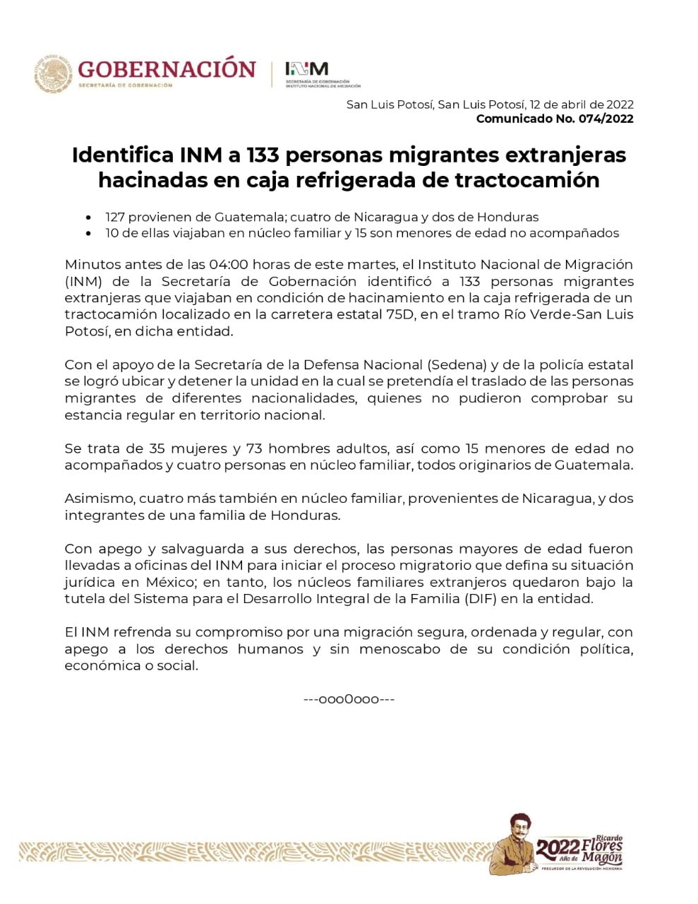 Comunicado INM México