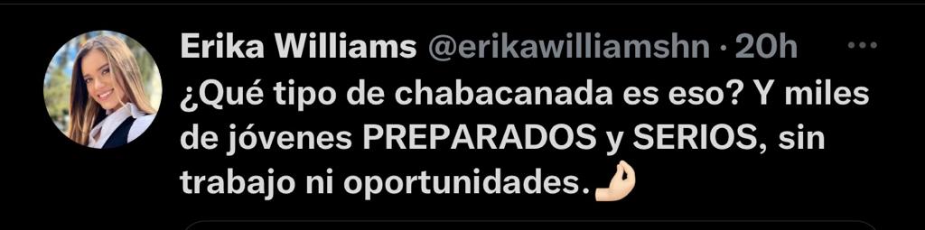 Erika Williams sobre Luis Laboriel