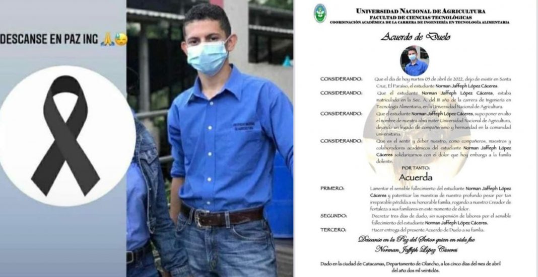 Estudiante ingeniería se suicida El Paraíso