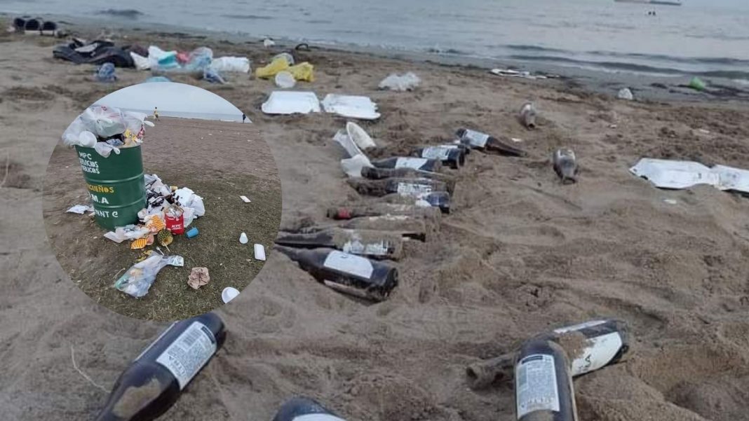 basura en playas de Puerto Cortés