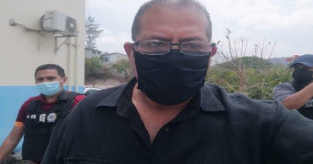César Silva en el momento de su detención.