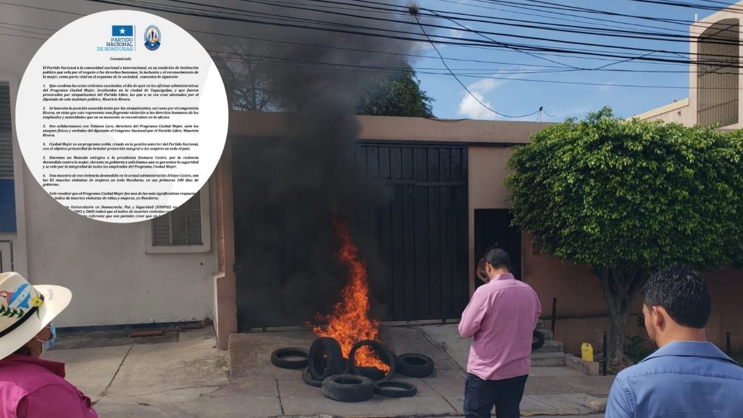 Partido Nacional vandalismo Ciudad Mujer