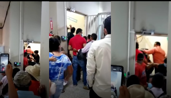 Varias personas se fueron a los golpes en el Hospital del Sur.