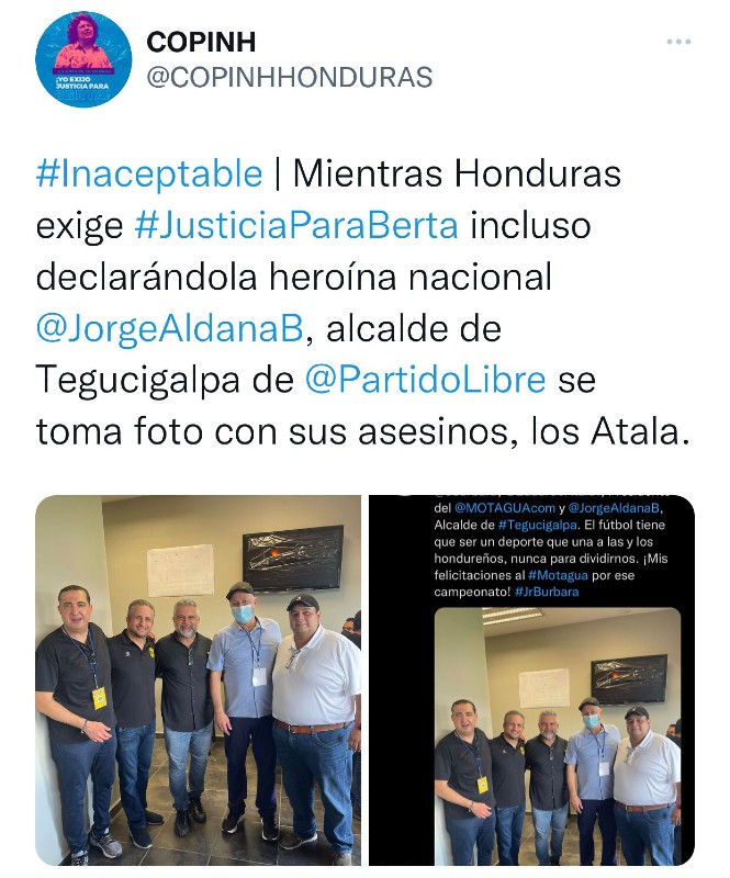 hijas Berta Cáceres reaccionan fotos