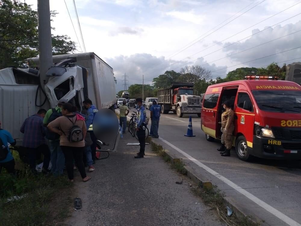 muere Conductor de camión en SPS