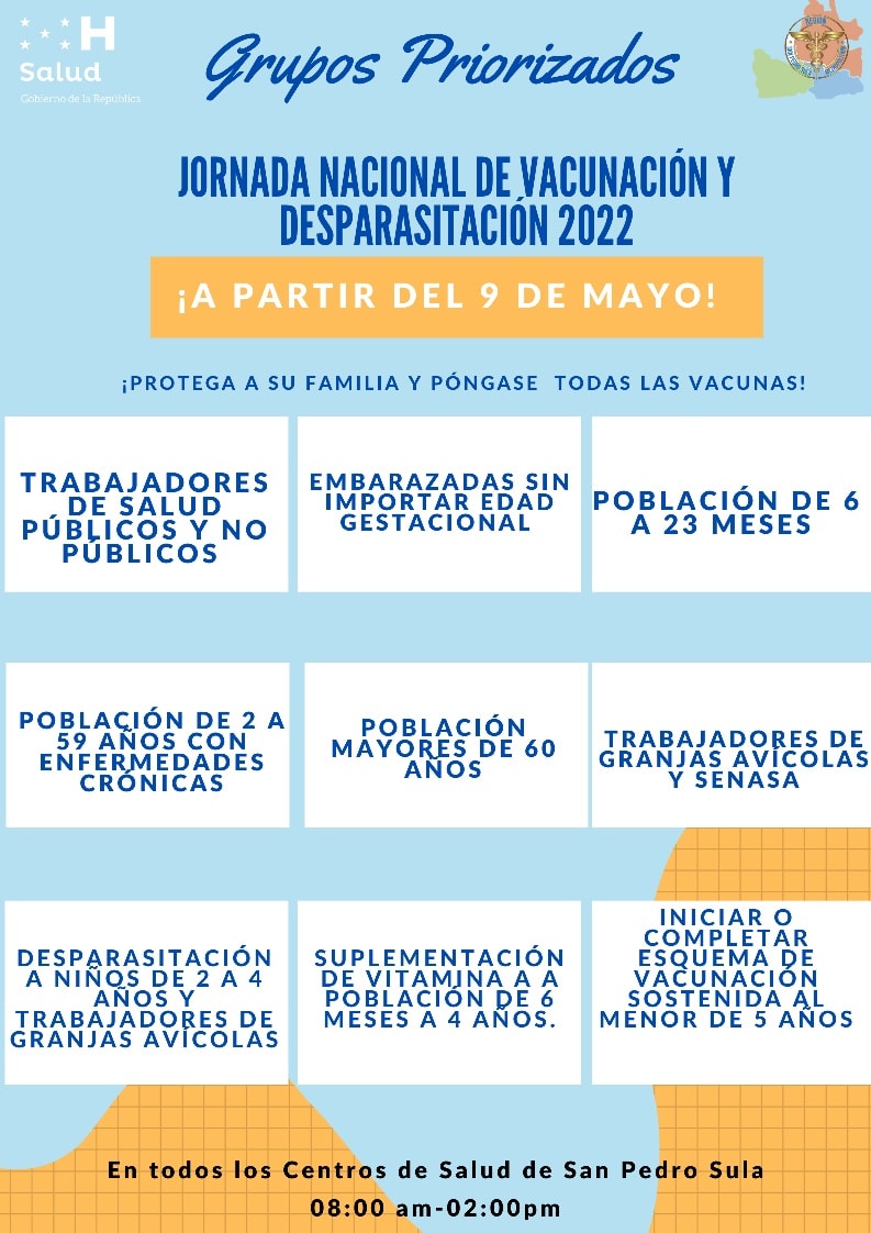 En San Pedro Sula se están aplicando múltiples vacunas para estos grupos priorizados.