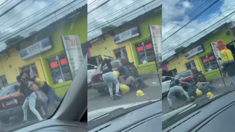 Pelea de parejas en la capital