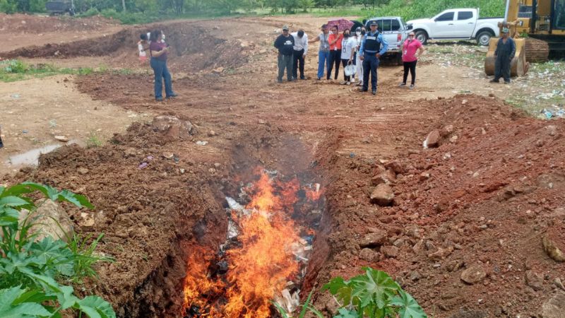 Queman droga en Comayagua