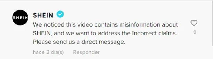 Un video de TikTok muestra mensajes de auxilio en las etiquetas de la mercancía de Shein