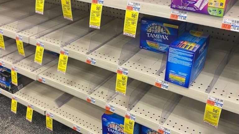 Escasez de tampones en Estados Unidos