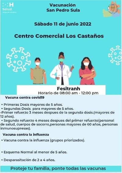 Este es el horario de vacunación en Los Castaños. 