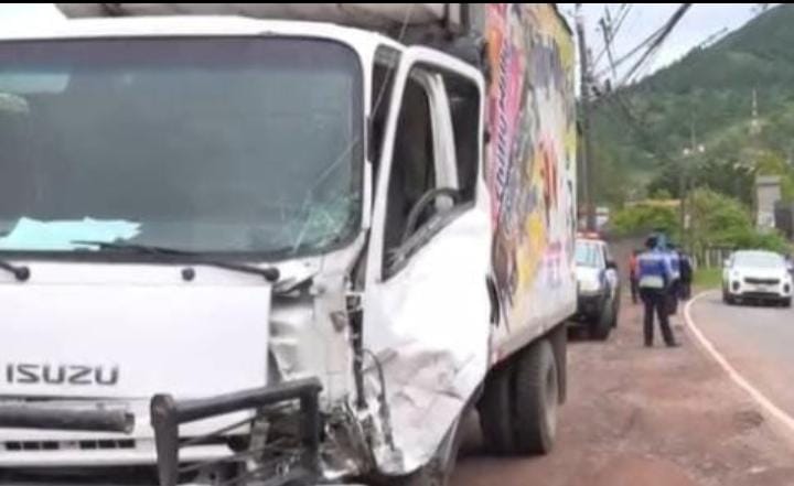 accidente vial en Valle de Ángeles