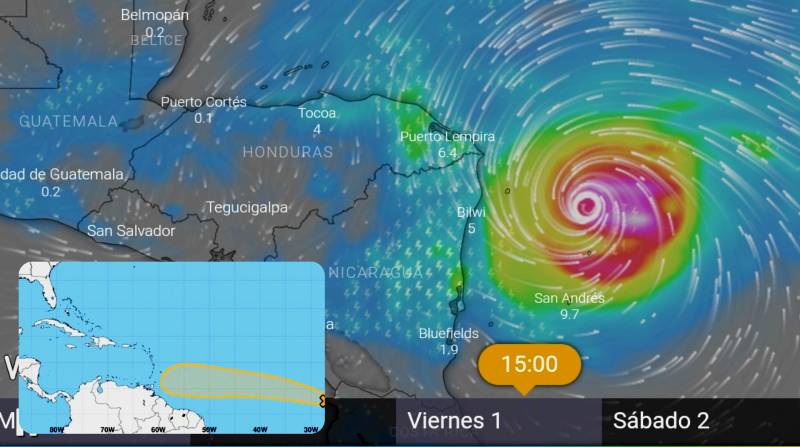 huracán en Centroamérica julio