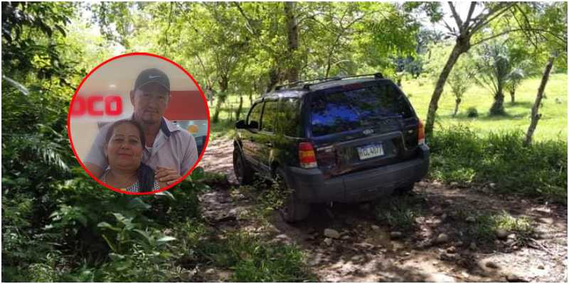 pareja muerta en carro Atlántida