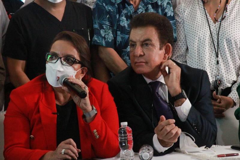 Xiomara Castro y Salvador Nasralla