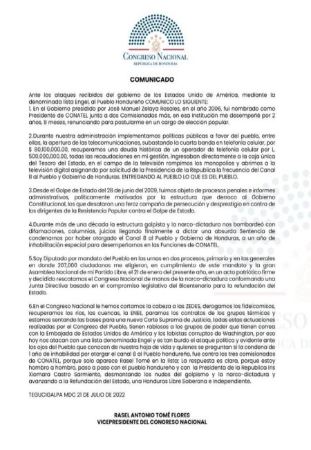 Rasel Tomé Lista Engel