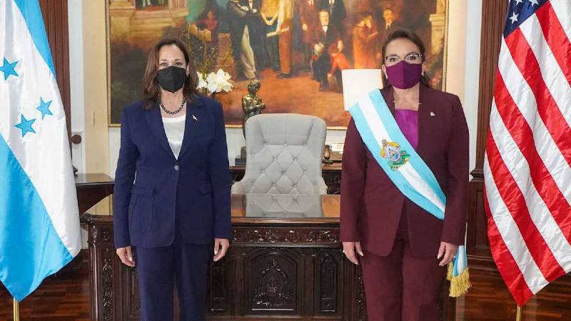 Kamala Harris y Xiomara Castro