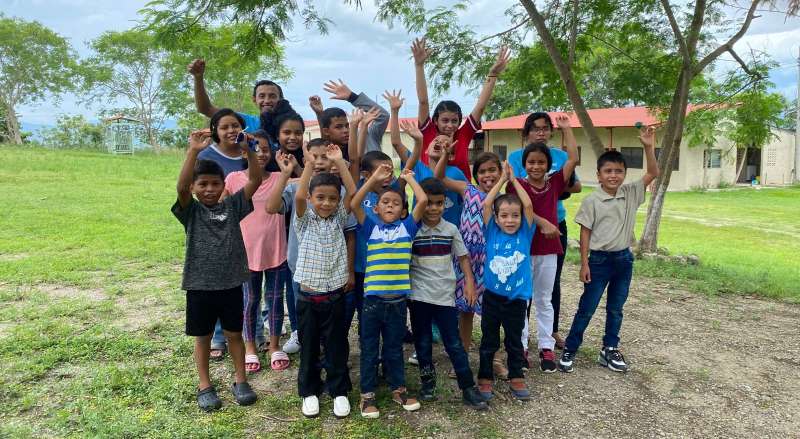 Los niños de la casa Hogar Esperanza en Potrerillos.