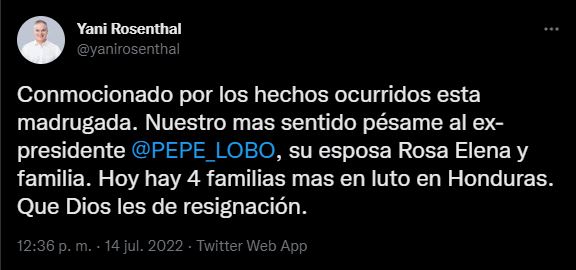Políticos solidarizan familia Lobo Bonilla