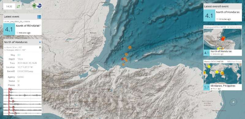 Réplicas por temblor en Honduras