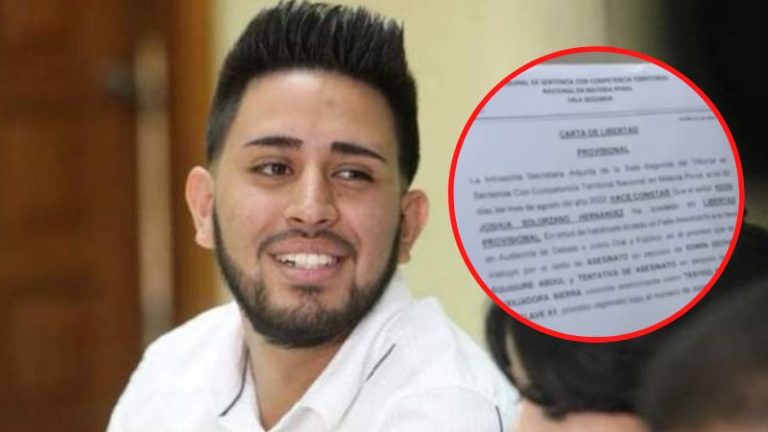 carta de libertad para Kevin Solórzano