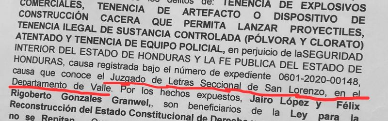 error de COFADEH en amnistía de periodista