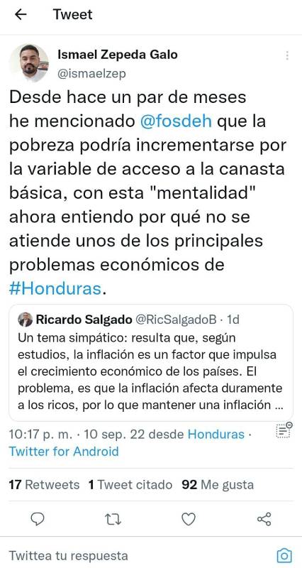 Ismael Zepeda también reaccionó al comentario del ministro.