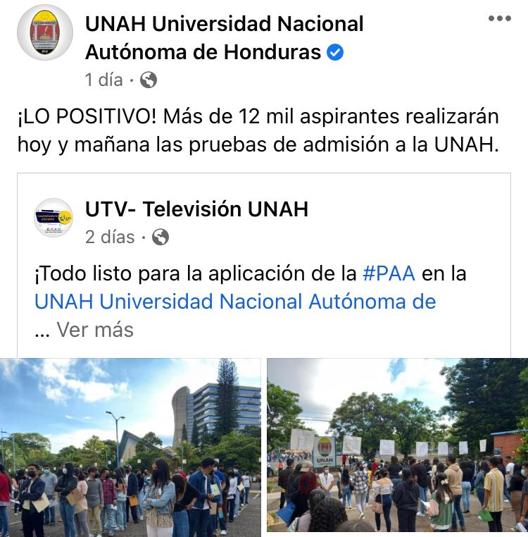 Publicación de la UNAH.