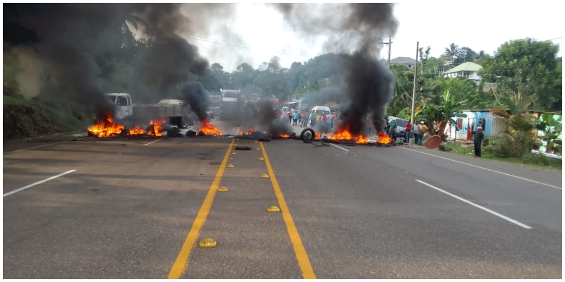 Protesta por instalación de peaje en CA-5