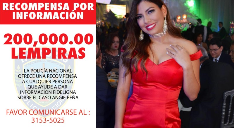 Aumentan recompensa Angie Peña