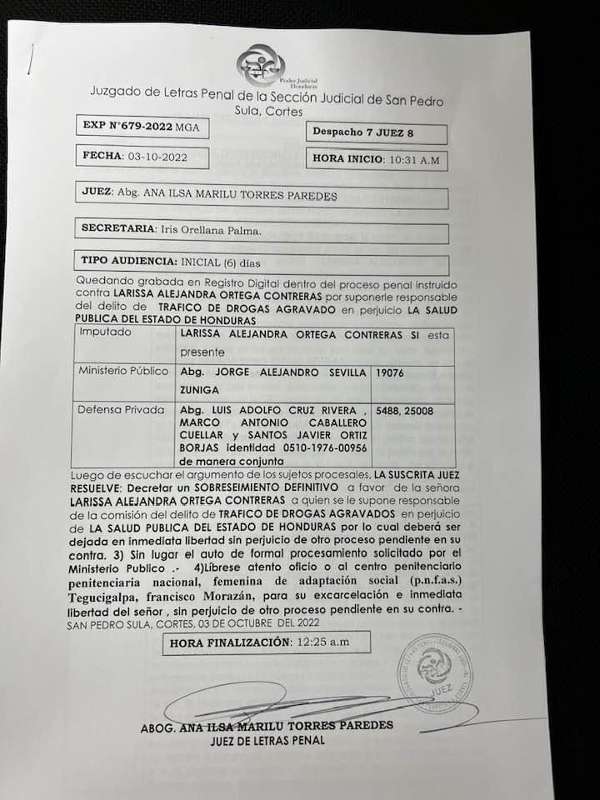 Informe del Poder Judicial.