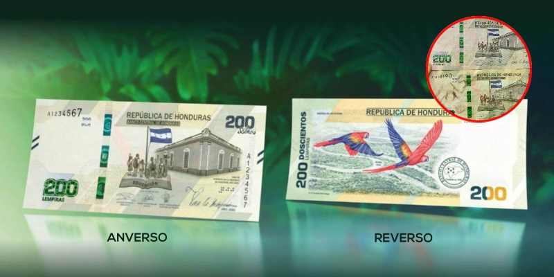 BILLETE FALSO DE 200 LEMPIRAS