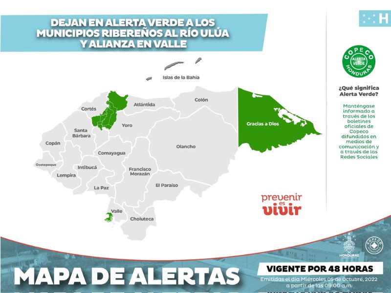 extienden alerta verde por 48 horas