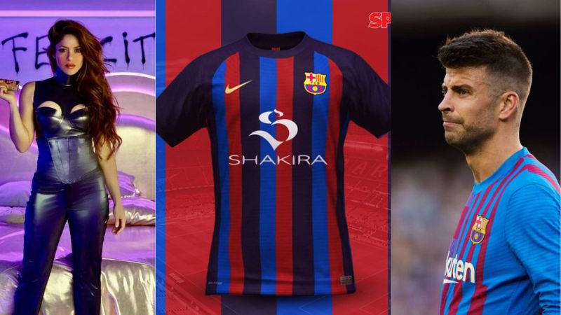 Camisa Barcelona logo Shakira