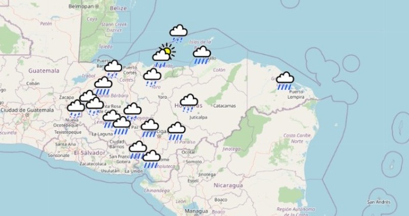 Lluvias hoy HN