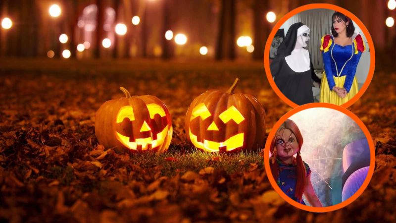Hondureñas con trajes en Halloween