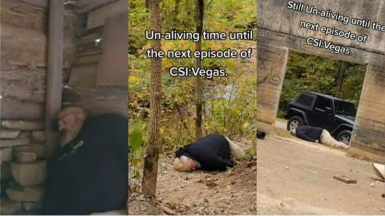 Hombre se hace el muerto en TIKTOK