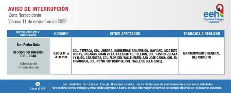 cortes de energía