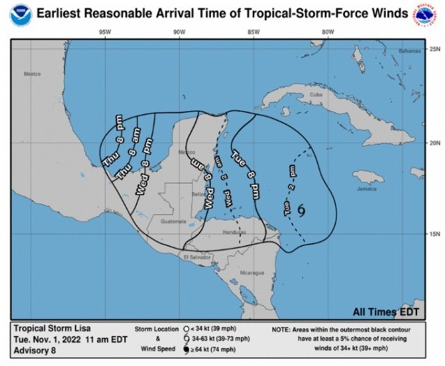 trayecto de Lisa en Honduras
