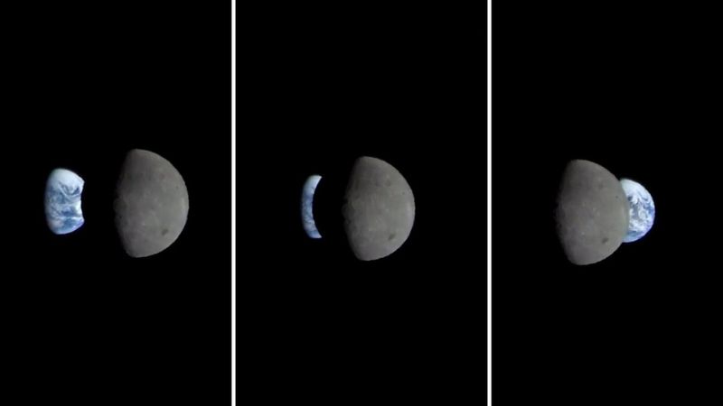 Tierra pasa por detrás de la Luna