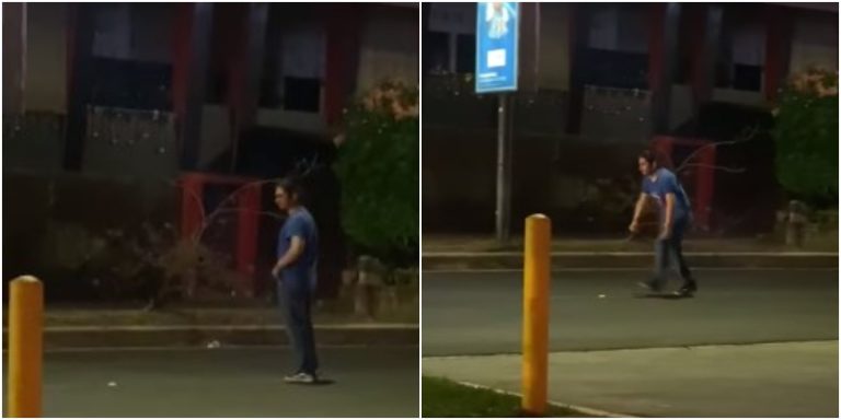 hombre se lanza a carro