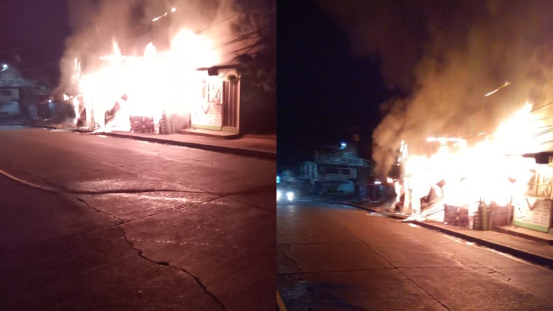 Incendio consume locales